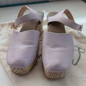 Poppy Barley East Coast Clog size 7.5 in chalk pink